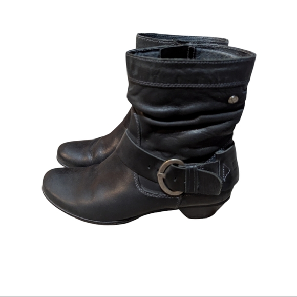 Pikolinos Brujas Black Leather Boots Harness Western Boho size 38 US 7.5-8 - Picture 5 of 10